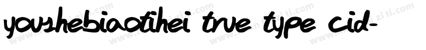 youshebiaotihei true type cid字体转换